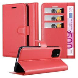 iPhone 11 PRO MAX Lompakkokotelo Suojakotelo (Punainen)