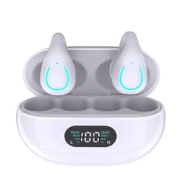 Bone conduction ørefrie hovedtelefoner Bluetooth 5.3 Hi-Fi ENC Hvid
