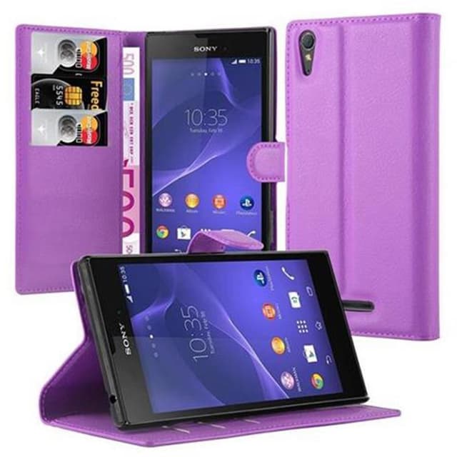 Sony Xperia T3 Suojakuori Lompakkokotelo (Violetti)