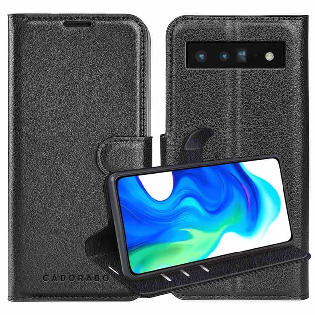 Google PIXEL 6 PRO Suojakuori Lompakkokotelo (Musta)