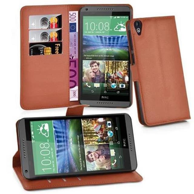 HTC Desire 820 Pungetui Cover Case (Brun)