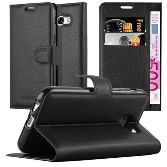 Samsung Galaxy A3 2017 Plånboksfodral Skal (Svart)