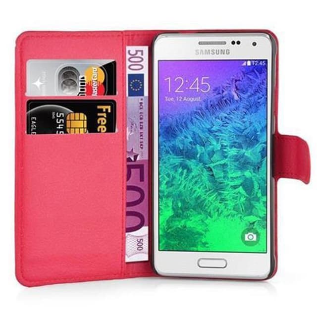 Samsung Galaxy ALPHA Plånboksfodral Skal (Röd)