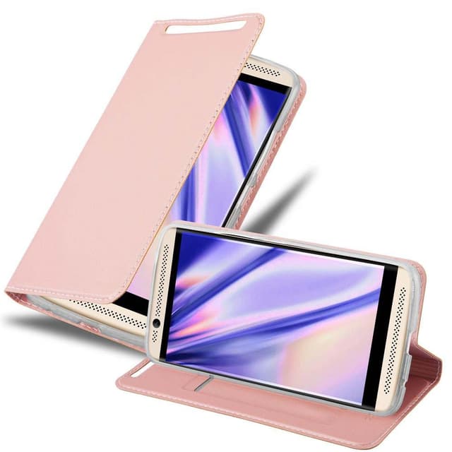 ZTE Axon 7 Suojakuori Lompakkokotelo (Vaaleanpunainen)