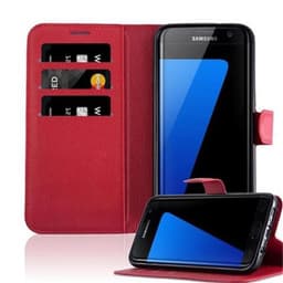 Samsung Galaxy S7 EDGE lommebokdeksel Deksel Etui (rød)