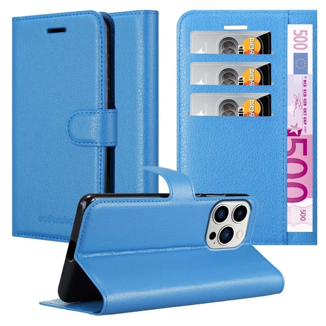 iPhone 14 PRO Pungetui Cover Case (Blå)