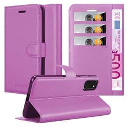 Samsung Galaxy A41 Suojakuori Lompakkokotelo (Violetti)