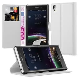 Sony Xperia Z1 lommebokdeksel Deksel Etui (hvit)