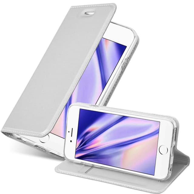 iPhone 6 / 6S Suojakuori Lompakkokotelo (Hopea)