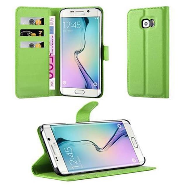 Samsung Galaxy S6 EDGE Plånboksfodral Skal (Grön)