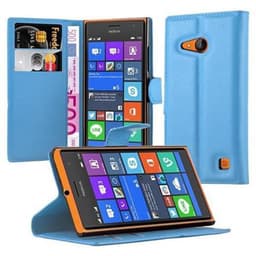 Nokia Lumia 730 Plånboksfodral Skal (Blå)