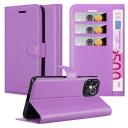 iPhone 12 PRO MAX Suojakuori Lompakkokotelo (Violetti)