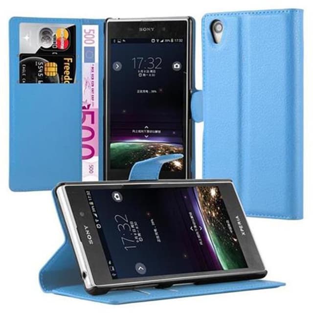 Sony Xperia Z1 Plånboksfodral Skal (Blå)