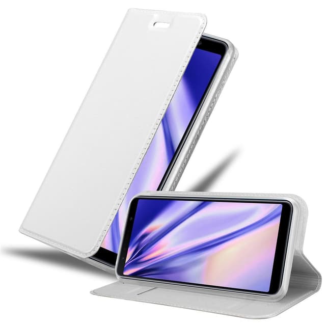 Samsung Galaxy A7 2018 lommebokdeksel etui (sølv)