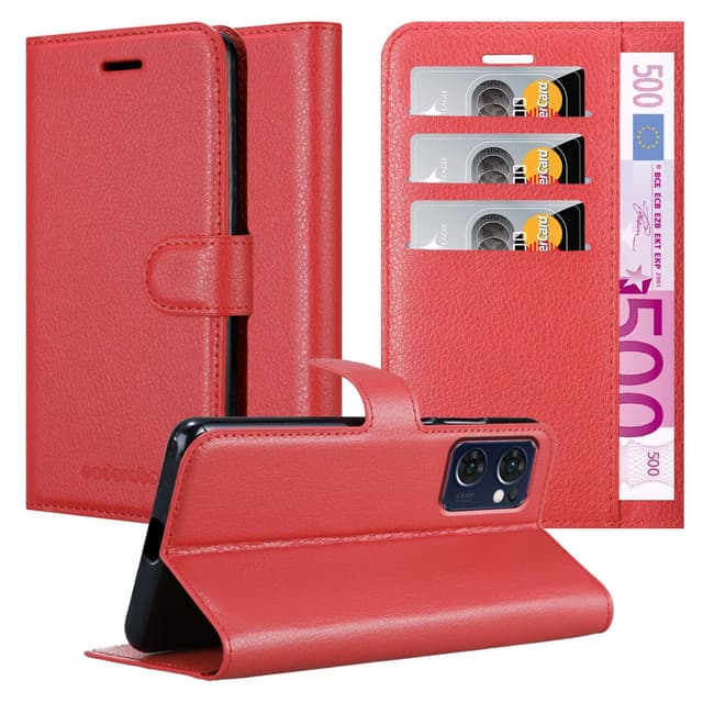 Oppo FIND X5 LITE / Reno7 5G Pungetui Cover Case (Rød)