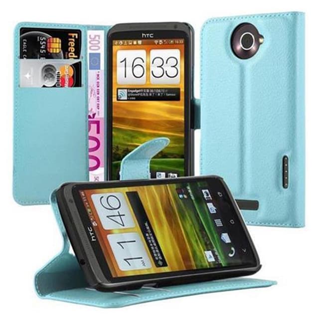 HTC ONE X / X+ Plånboksfodral Skal (Blå)