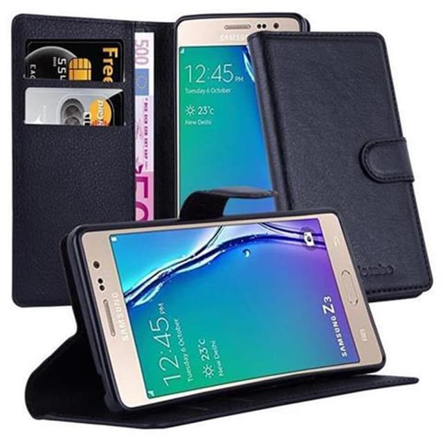 Samsung Galaxy Z3 Plånboksfodral Skal (Svart)