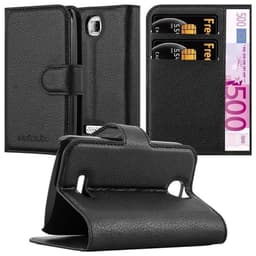 WIKO CINK PLUS Suojakuori Lompakkokotelo (Musta)