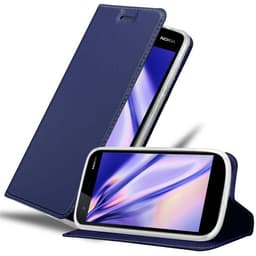 Nokia 1 2018 Suojakuori Lompakkokotelo (Sininen)