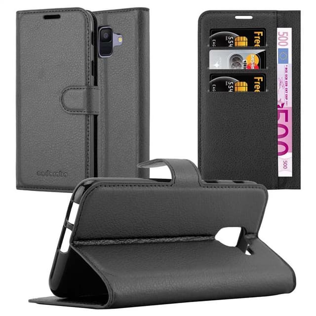 Samsung Galaxy A6 2018 Plånboksfodral Skal (Svart)