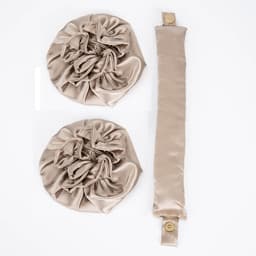 1-sett Satin Heatless Hair Curler for søvn om natten Grå