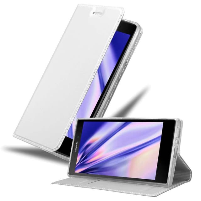 Sony Xperia L2 Suojakuori Lompakkokotelo (Hopea)