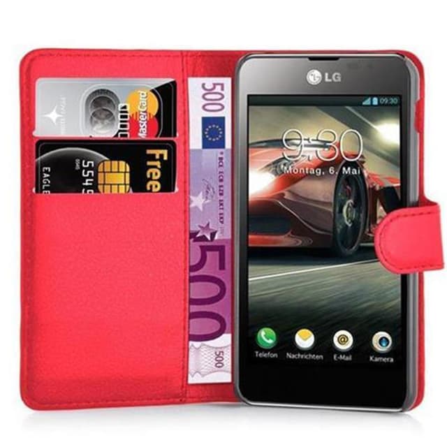 LG OPTIMUS F5 / LUCID 2 Suojakuori Lompakkokotelo