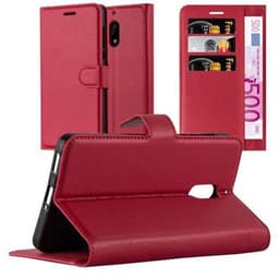 Nokia 6 2017 Suojakuori Lompakkokotelo (Punainen)