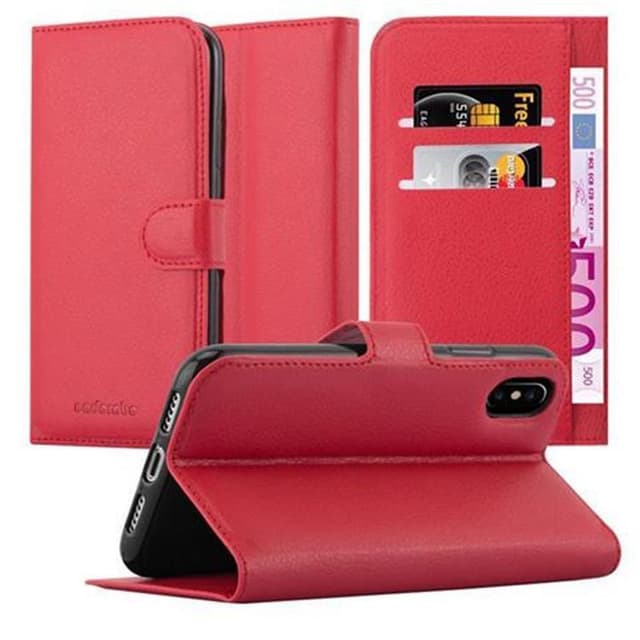 iPhone X / XS Deksel Etui Case (rød)