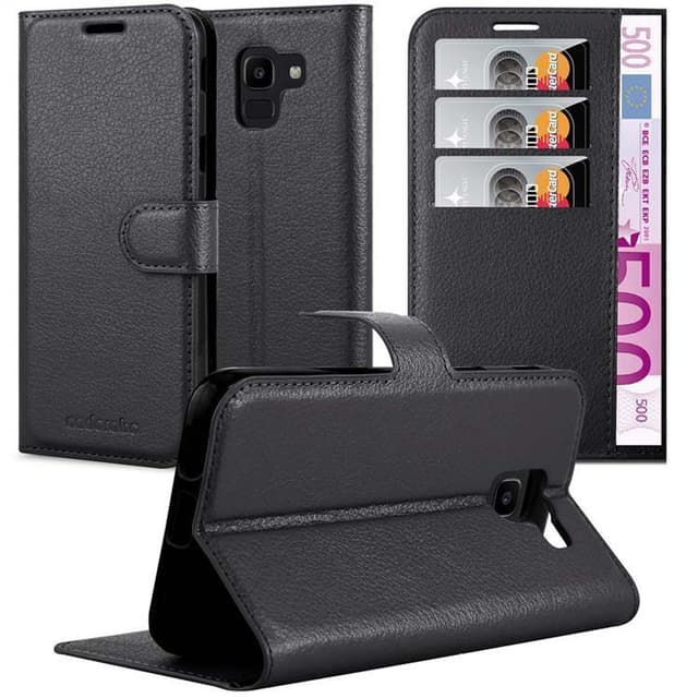 Samsung Galaxy J6 2018 Plånboksfodral Skal (Svart)
