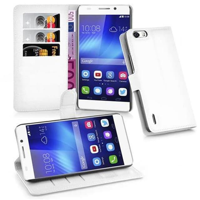 Honor 6 PLUS Suojakuori Lompakkokotelo (Valkoinen)
