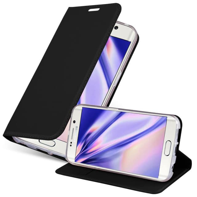Samsung Galaxy S6 EDGE lommebokdeksel etui (svart)