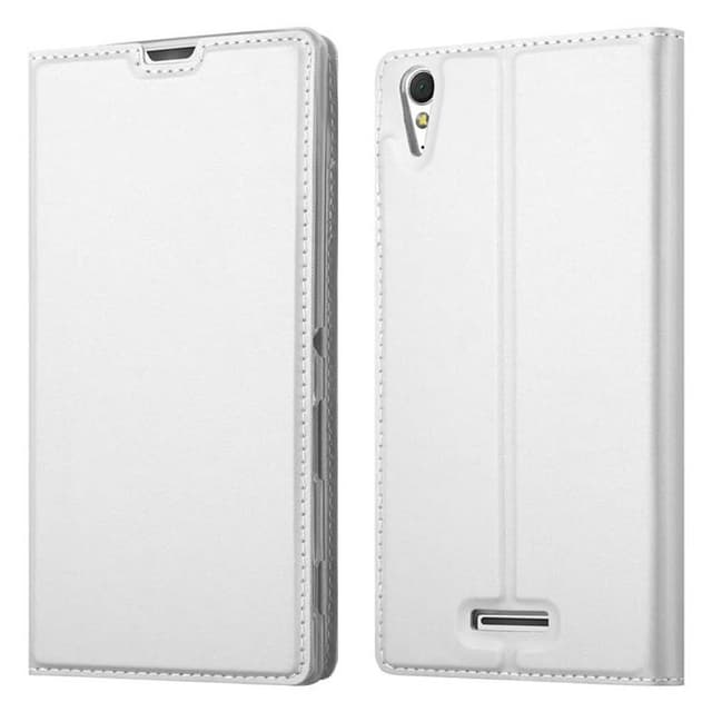 Sony Xperia T3 Suojakuori Lompakkokotelo (Hopea)