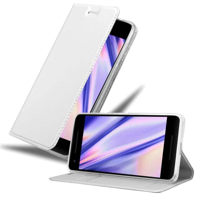 Google PIXEL 2 XL Suojakuori Lompakkokotelo (Hopea)