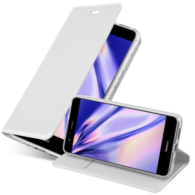 Huawei P10 LITE Suojakuori Lompakkokotelo (Hopea)