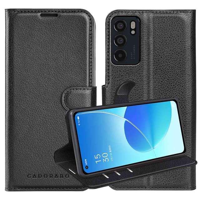 Oppo Reno6 5G Plånboksfodral Skal (Svart)