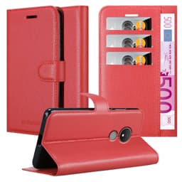 Nokia C21 Suojakuori Lompakkokotelo (Punainen)
