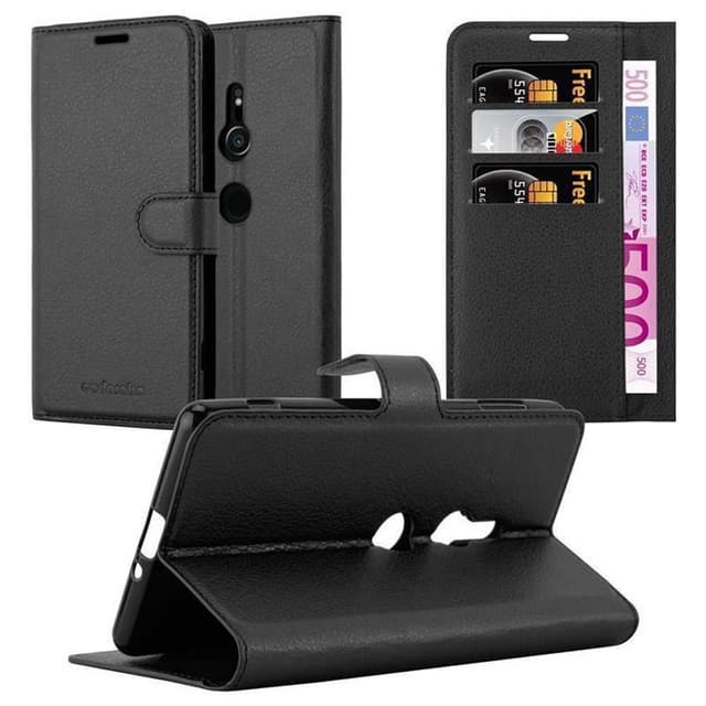 Sony Xperia XZ2 Suojakuori Lompakkokotelo (Musta)