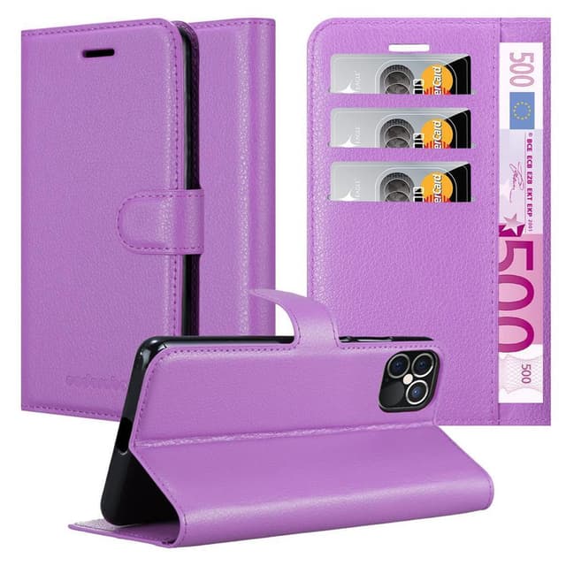 iPhone 12 / 12 PRO Suojakuori Lompakkokotelo (Violetti)