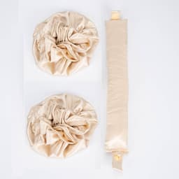 1-sæt Satin Heatless Hair Curler til at sove med om natten Gul