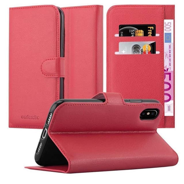 iPhone XS MAX Pungetui Cover Case (Rød)