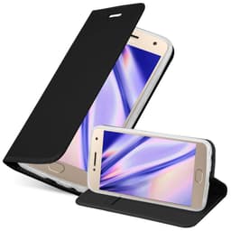 Motorola MOTO G5 PLUS Suojakuori Lompakkokotelo (Musta)