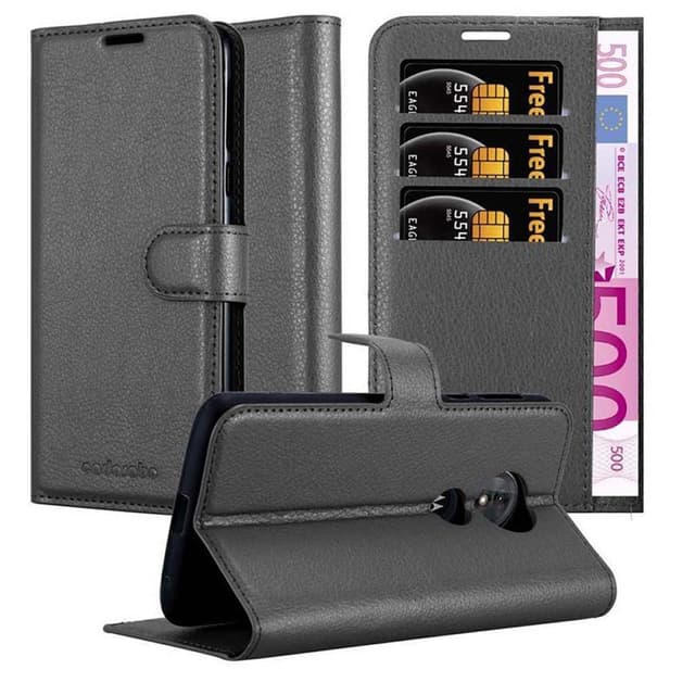 Motorola MOTO E5 / G6 PLAY Deksel Etui Case (svart)