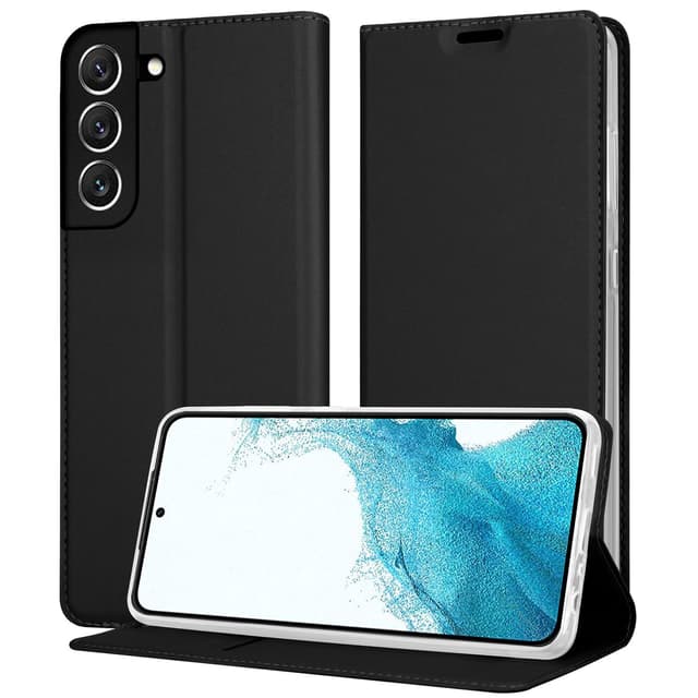 Samsung Galaxy S22 Suojakuori Lompakkokotelo (Musta)