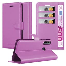 Huawei P40 LITE E Suojakuori Lompakkokotelo (Violetti)