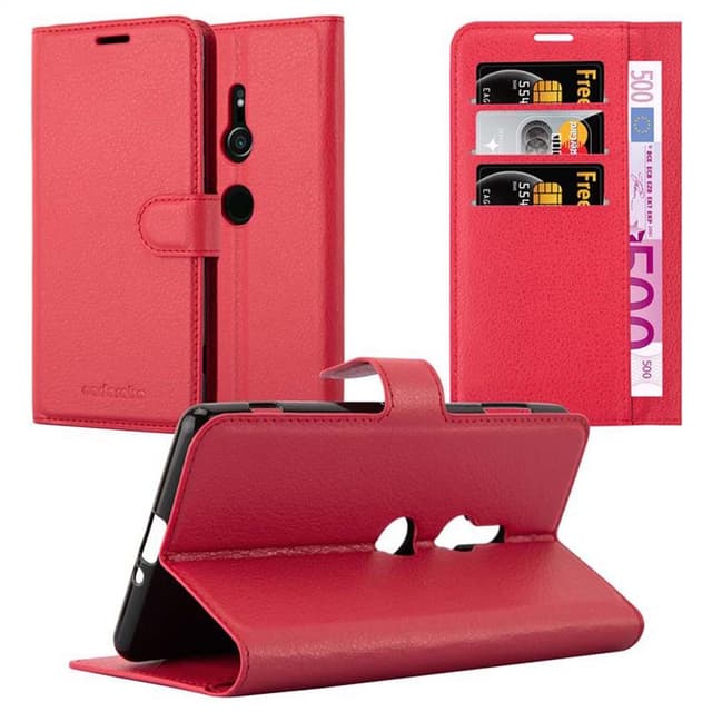 Sony Xperia XZ2 Plånboksfodral Mobilskal (Röd)