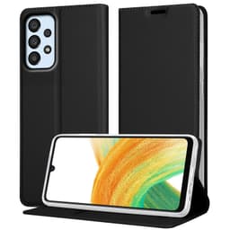 Samsung Galaxy A33 5G Suojakuori Lompakkokotelo (Musta)
