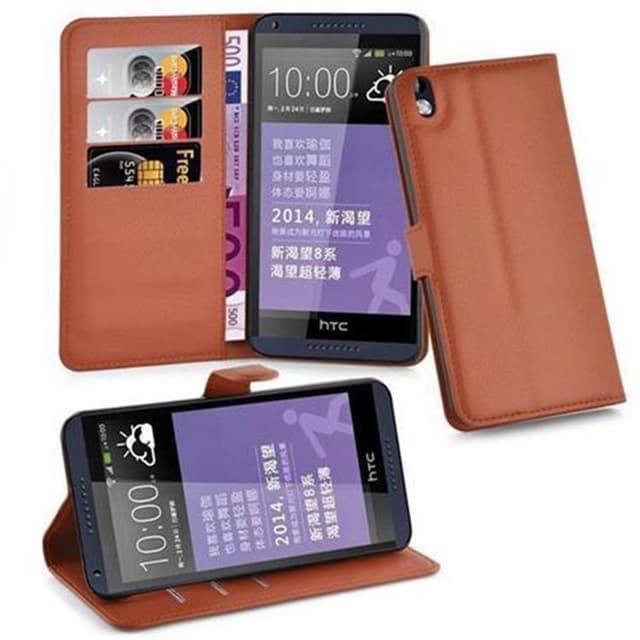HTC Desire 816 Pungetui Cover Case (Brun)