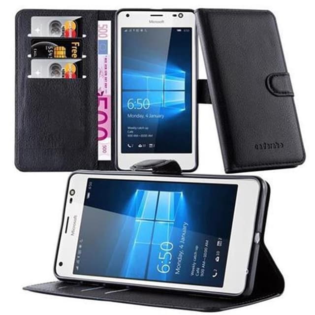 Nokia Lumia 850 Plånboksfodral Skal (Svart)
