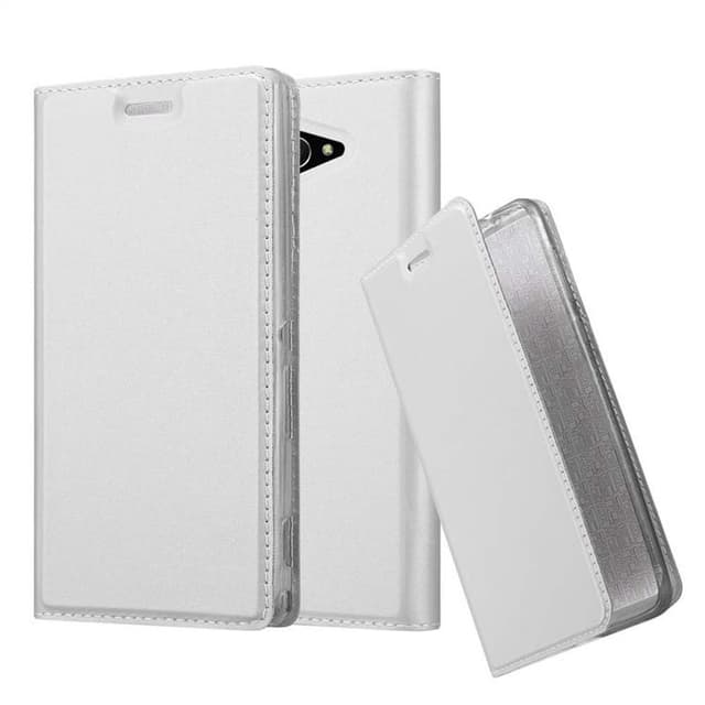 Sony Xperia M2 / M2 AQUA lommebokdeksel etui (sølv)